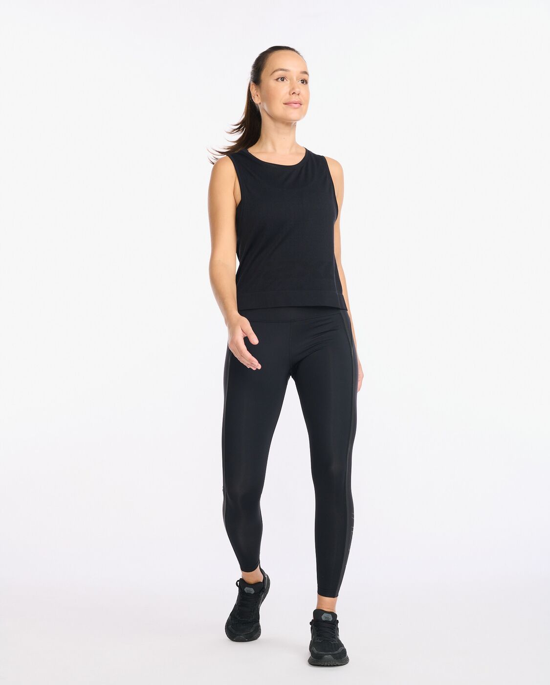 2XU South Africa - Womens Motion Tech Tank - Black/Black