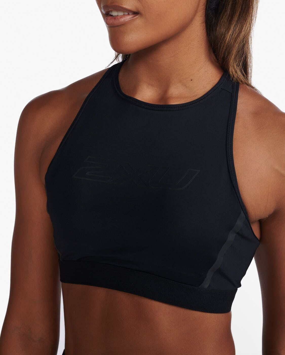 2XU South Africa - Womens Motion X Back Crop - Black/Black