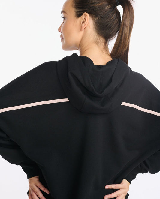 2XU South Africa - Womens Form Pop Seam Hoodie - Black - Black/Peach Whip