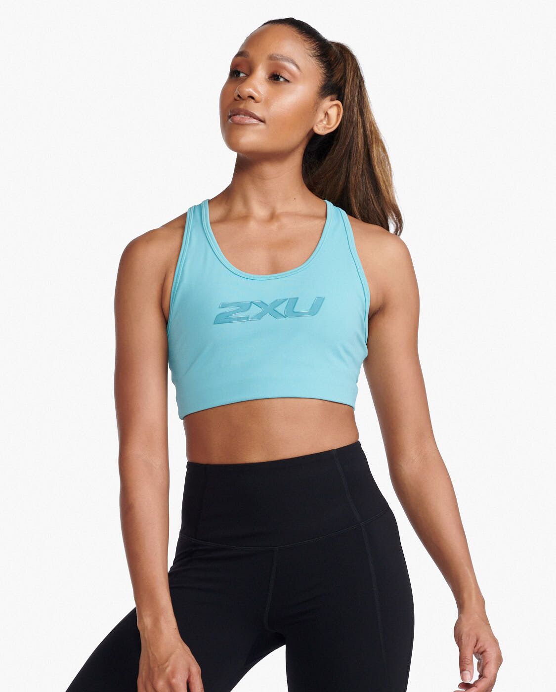 2XU South Africa - Womens Motion Racerback Crop - Porcelain - Porcelain/Porcelain