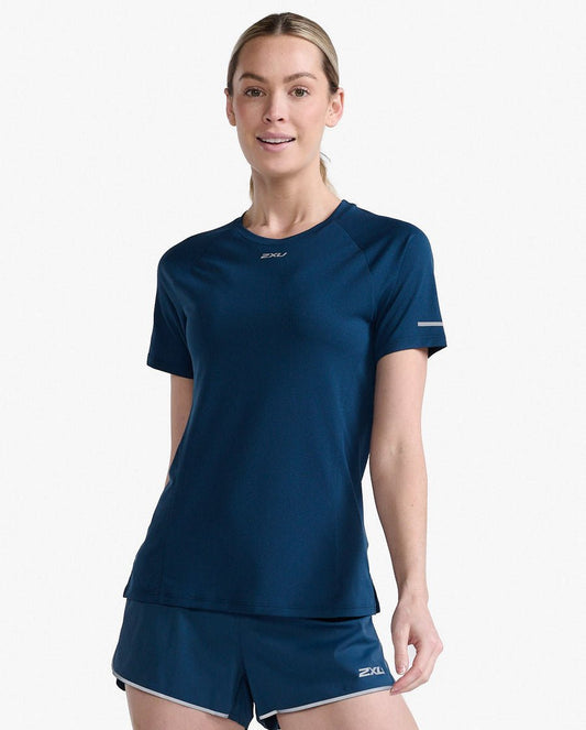 2XU South Africa - Womens Light Speed Tee - Moonlight/Silver Reflective