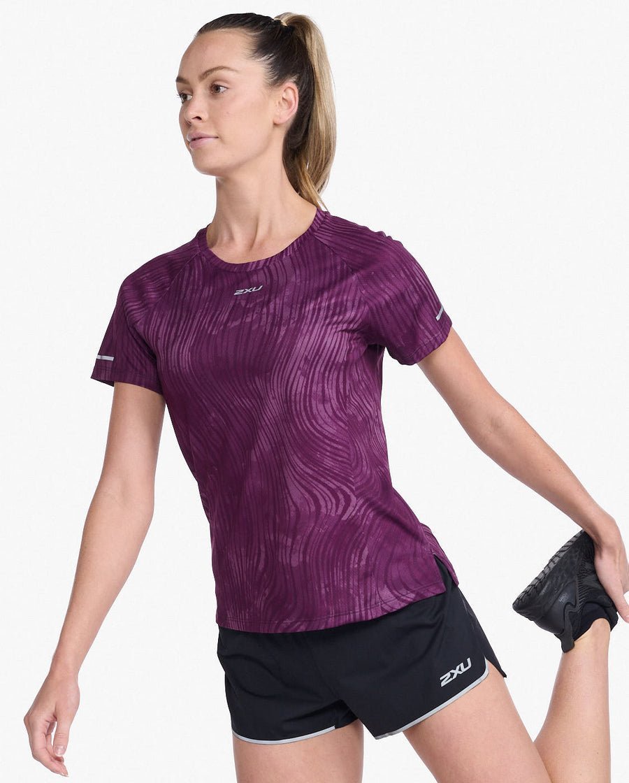 2XU South Africa - Womens Light Speed Tee - Wavy Daze - Wavy Daze/Silver Reflective