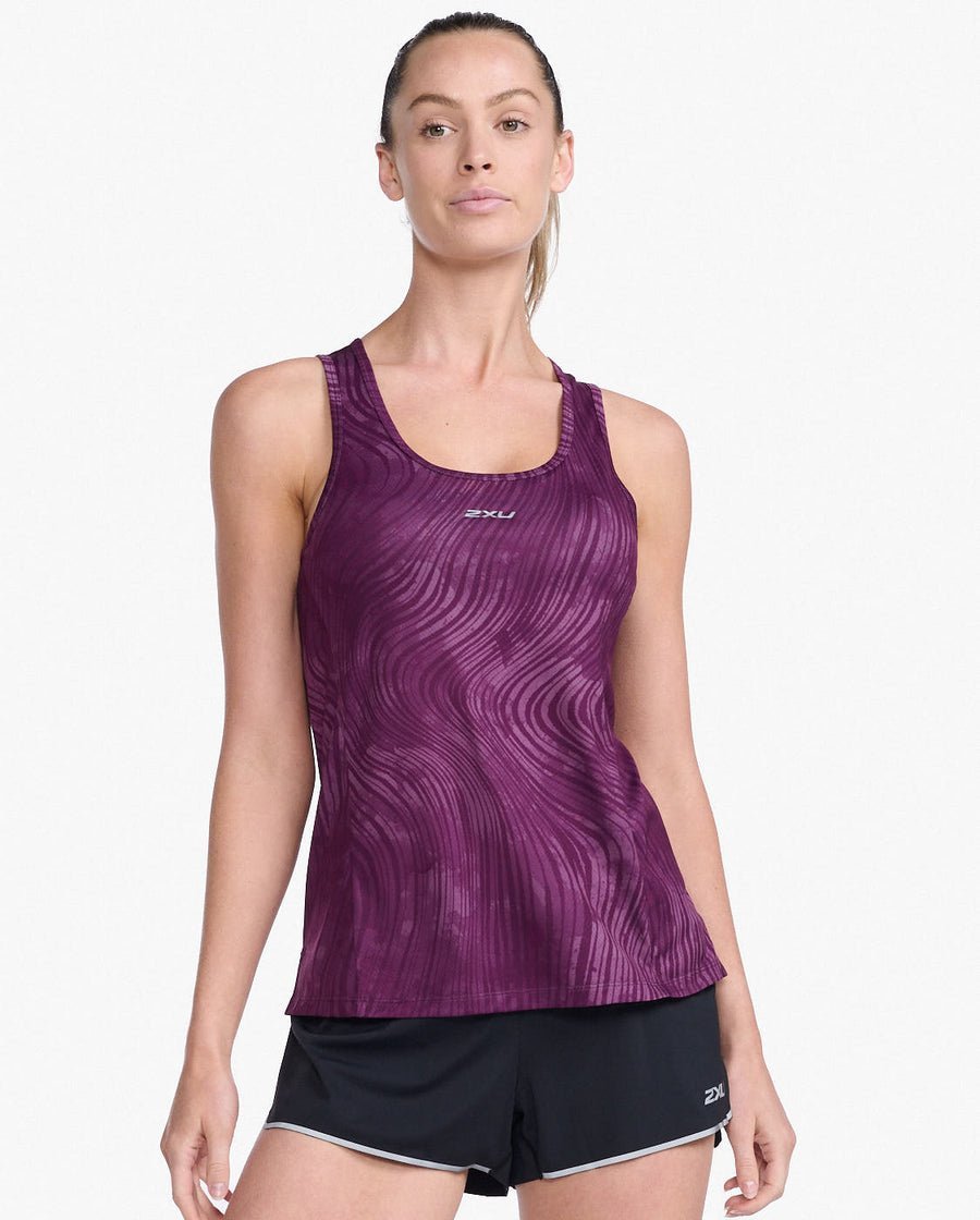 2XU South Africa - Women's Light Speed Running Vest - Wavy Daze/Silver Reflective