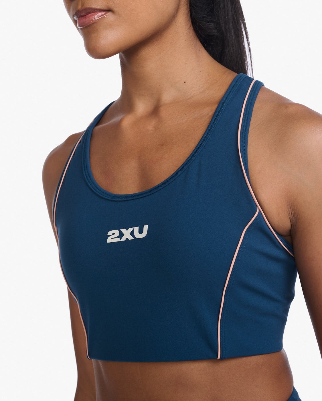 2XU South Africa - Womens Form Swift Crop - Moonlight/Off White