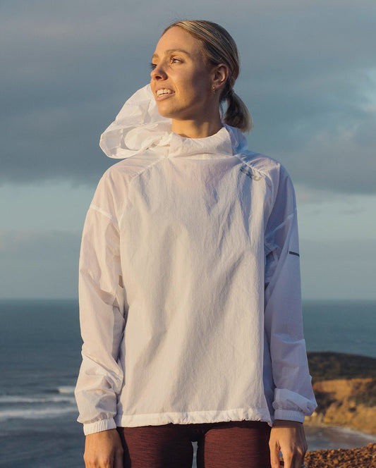 2XU South Africa - Womens Aero Anorak - WHT/SRF