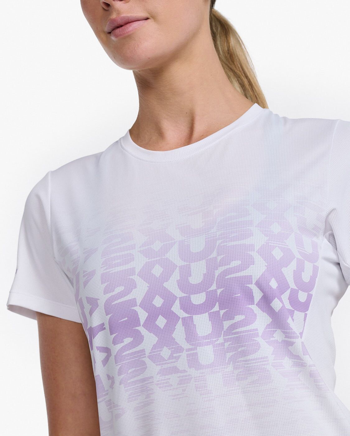 2XU South Africa - Womens Light Speed Tee - WHT/LVF