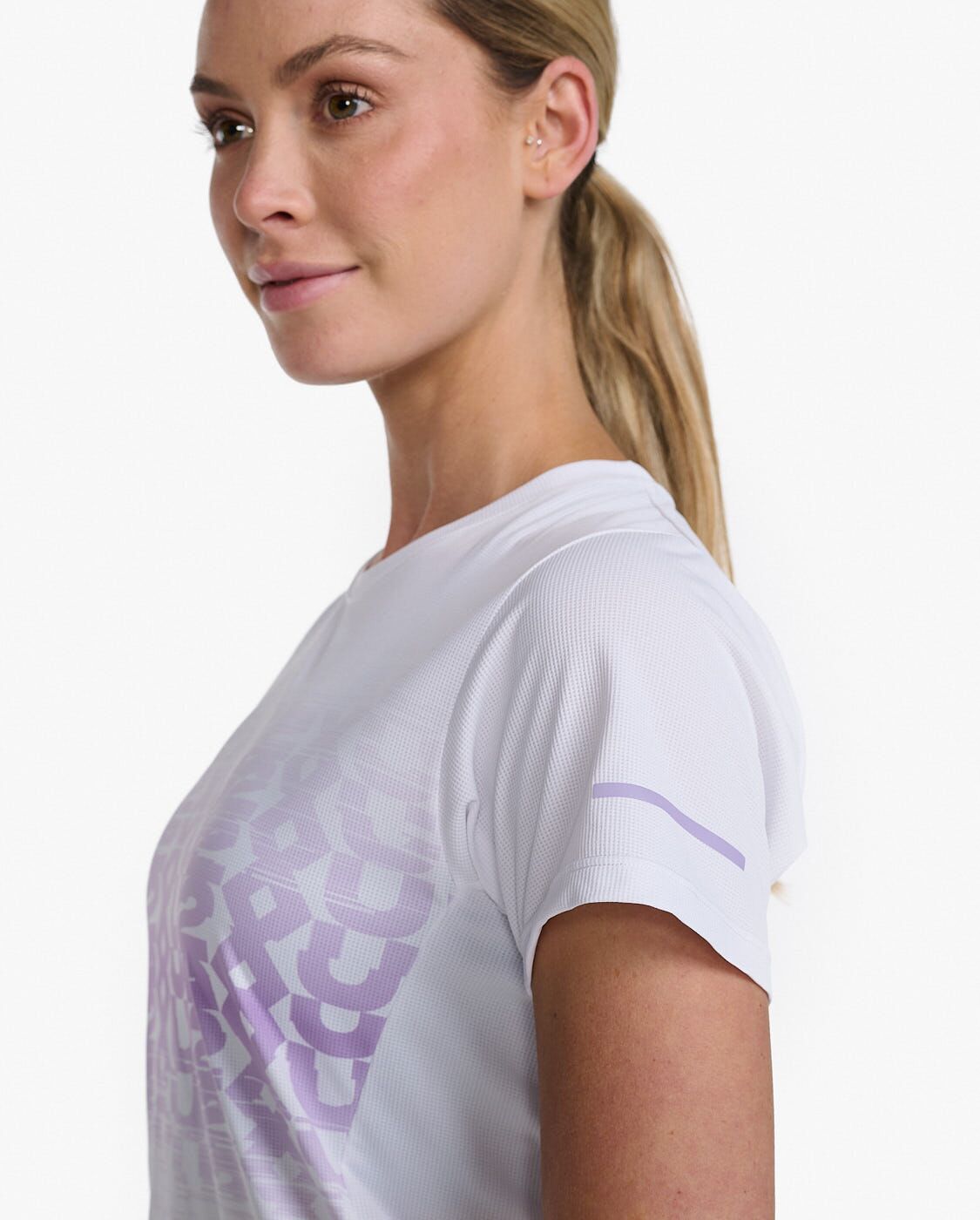 2XU South Africa - Womens Light Speed Tee - WHT/LVF