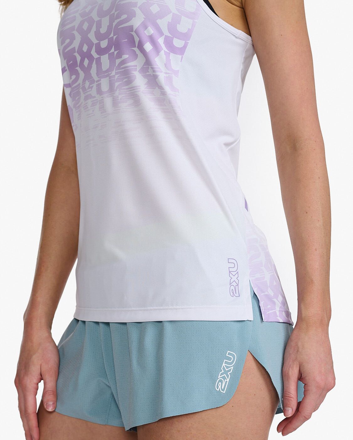 2XU South Africa - Womens Light Speed Singlet - WHT/LVF