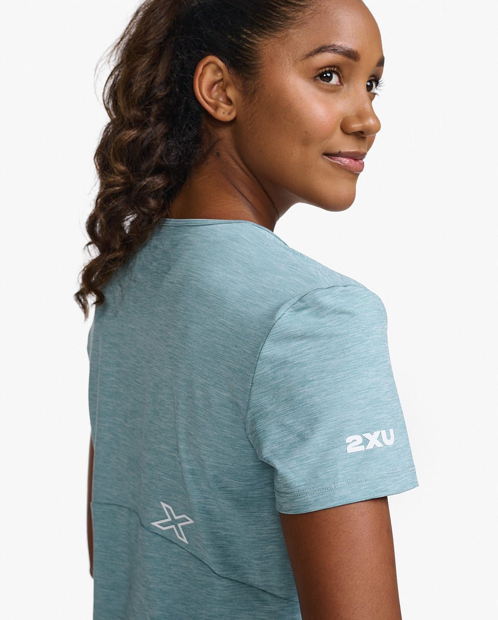 2XU South Africa - Womens Motion Tee - CMB/WHT