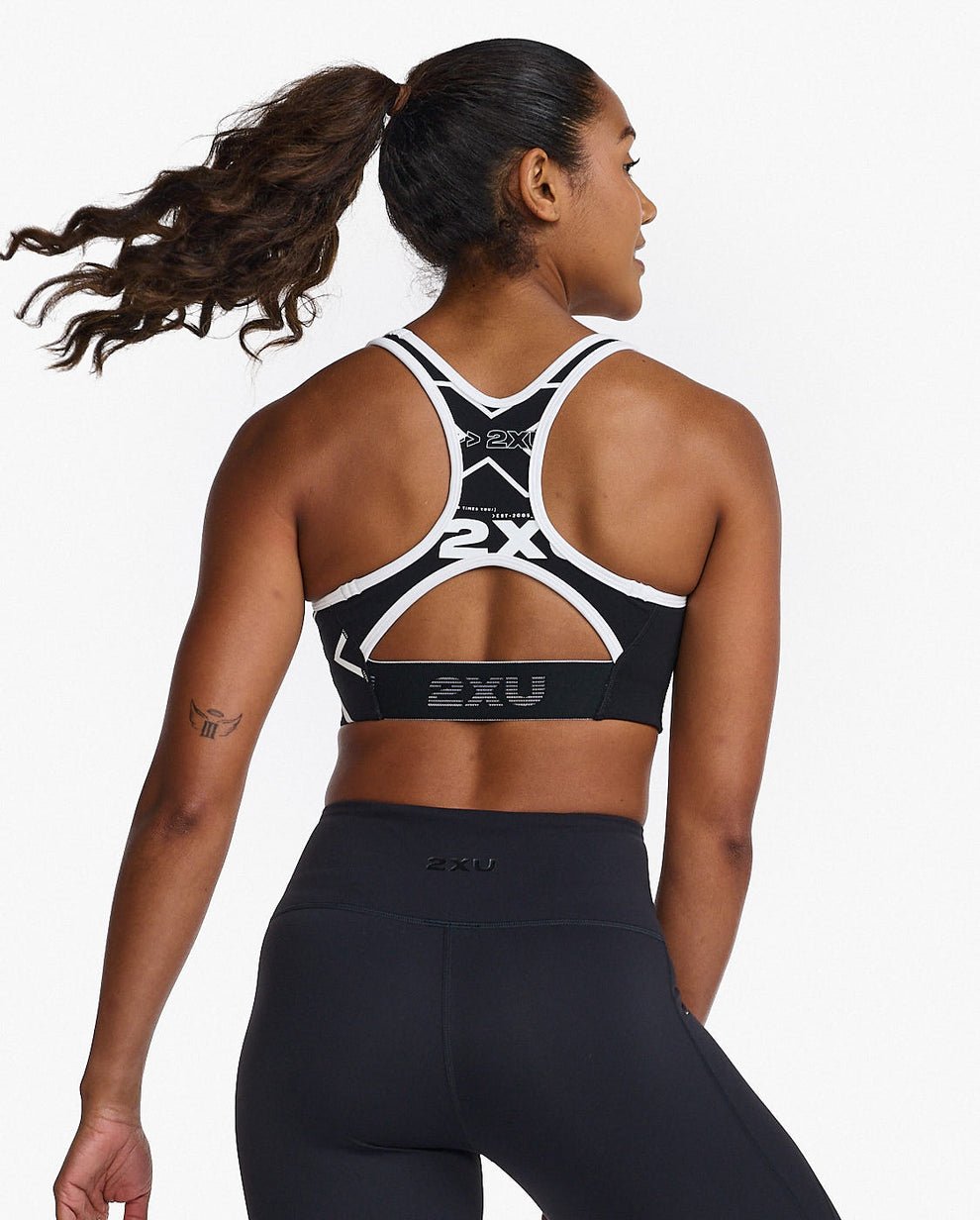 2XU South Africa - Womens Motion Racerback Bra - BLK/WHT