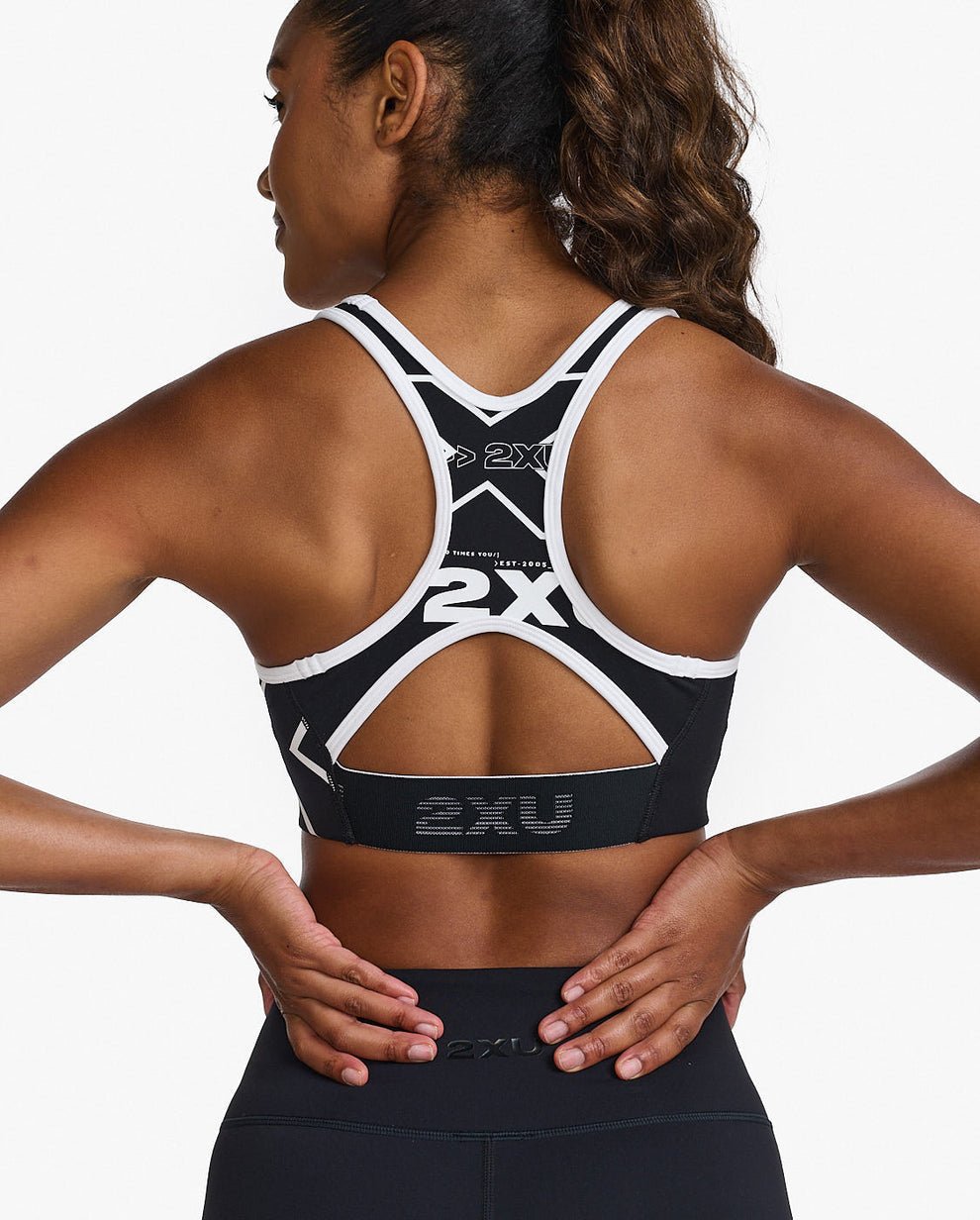 2XU South Africa - Womens Motion Racerback Bra - BLK/WHT