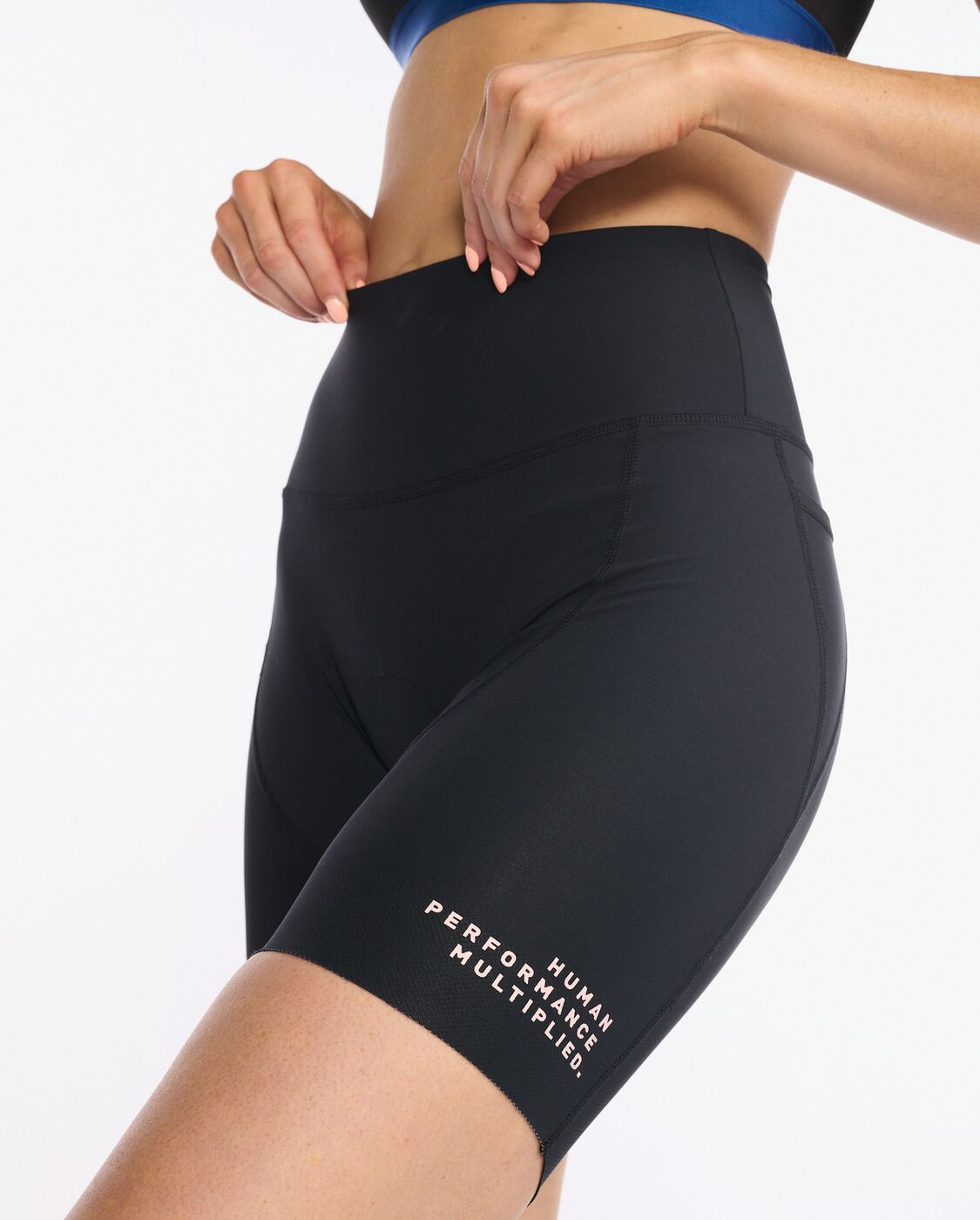 2XU South Africa - Womens Aero 7 Inch Tri Short - Black/Peach Whip
