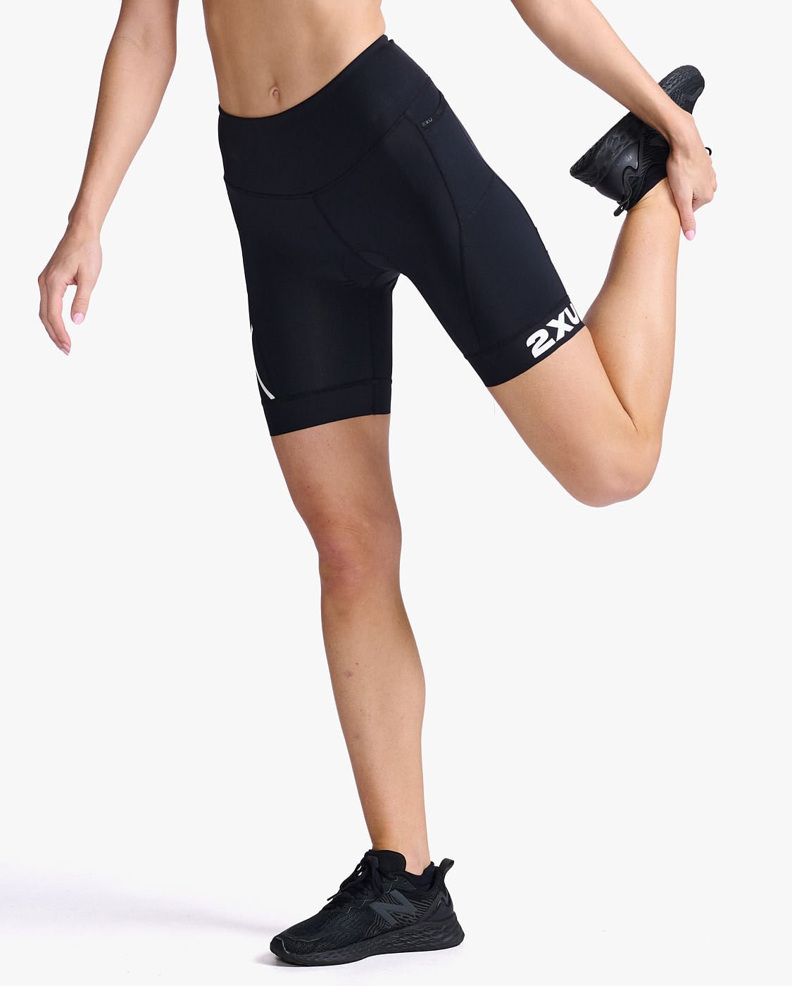 2XU South Africa - Womens Core 7 Inch Tri Short - Black/White