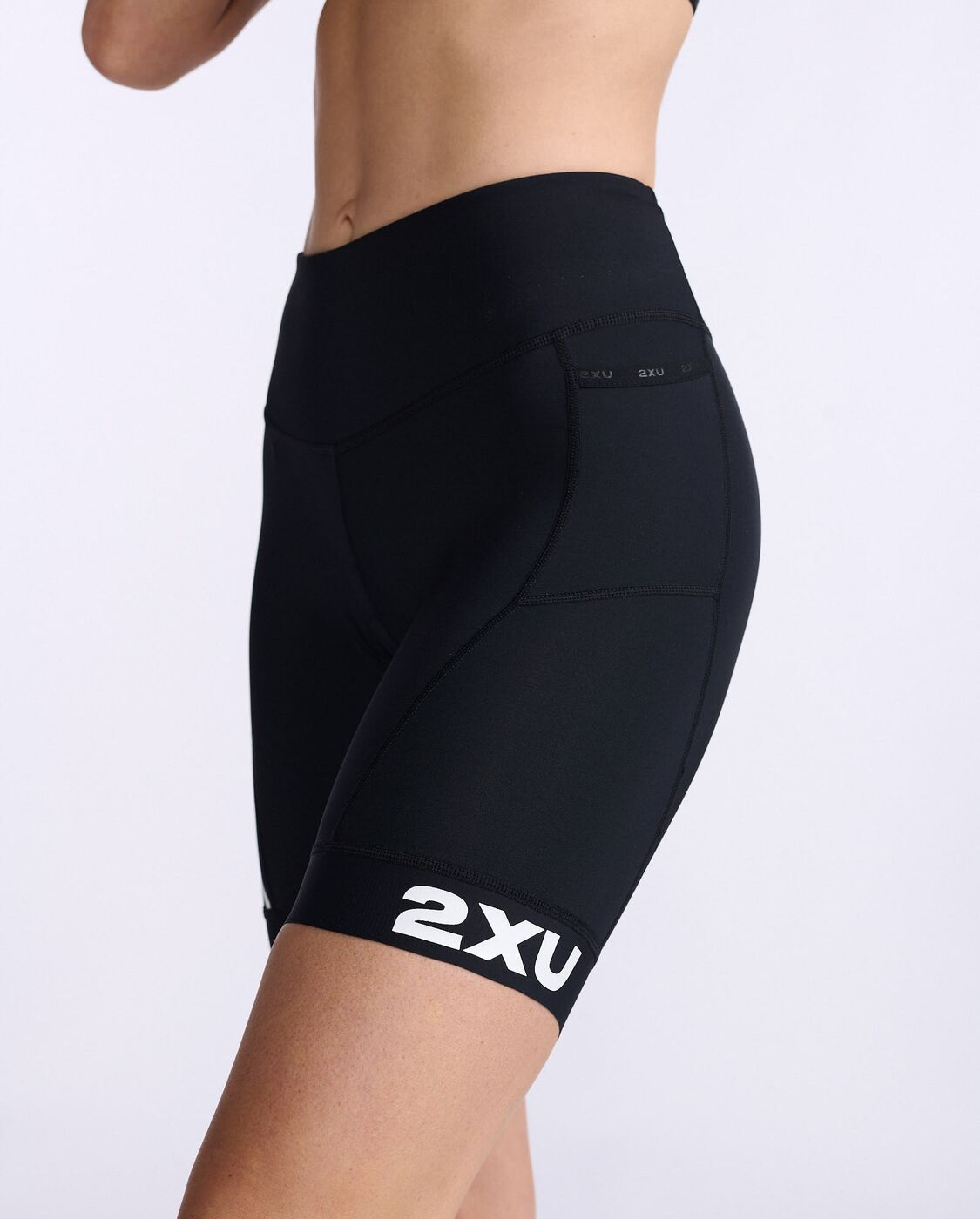 2XU South Africa - Womens Core 7 Inch Tri Short - Black/White