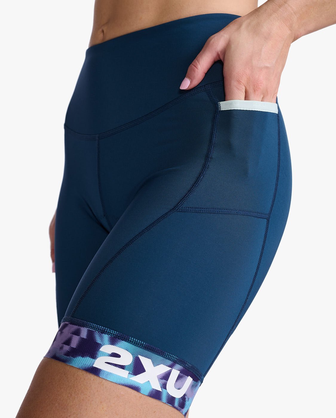 2XU South Africa - Womens Core 7 Inch Tri Short - Moonlight/White