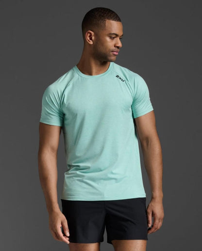 2XU South Africa - Men's Motion Tee - Aqua / Jupiter