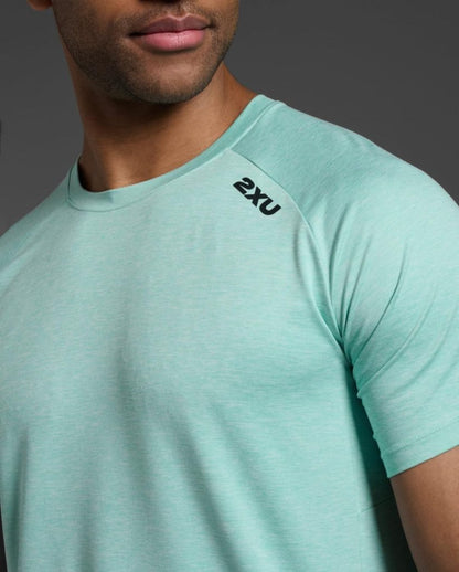 2XU South Africa - Men's Motion Tee - Aqua / Jupiter