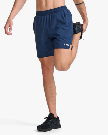 2XU South Africa - Men's Aero 7 Inch Shorts - Midnight / Silver Reflective - Midnight / Silver Reflective