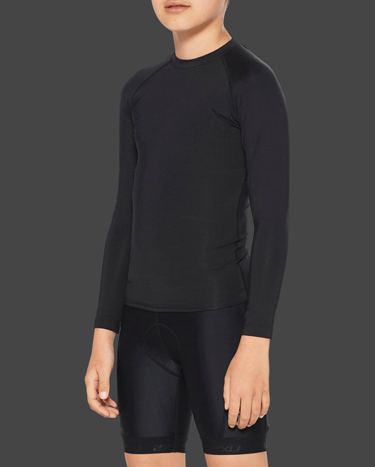 2XU South Africa - Youth Core Compression Long Sleeve - Black/Silver