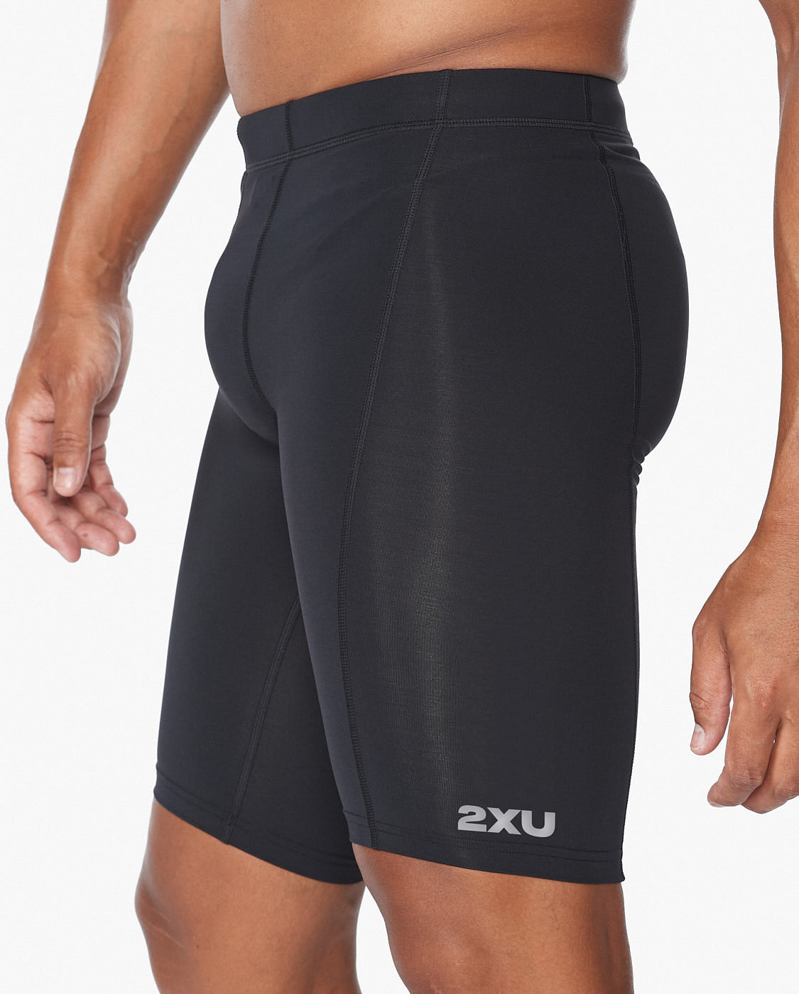 2XU South Africa - Men's Core Compression Shorts - Black - Black/Silver