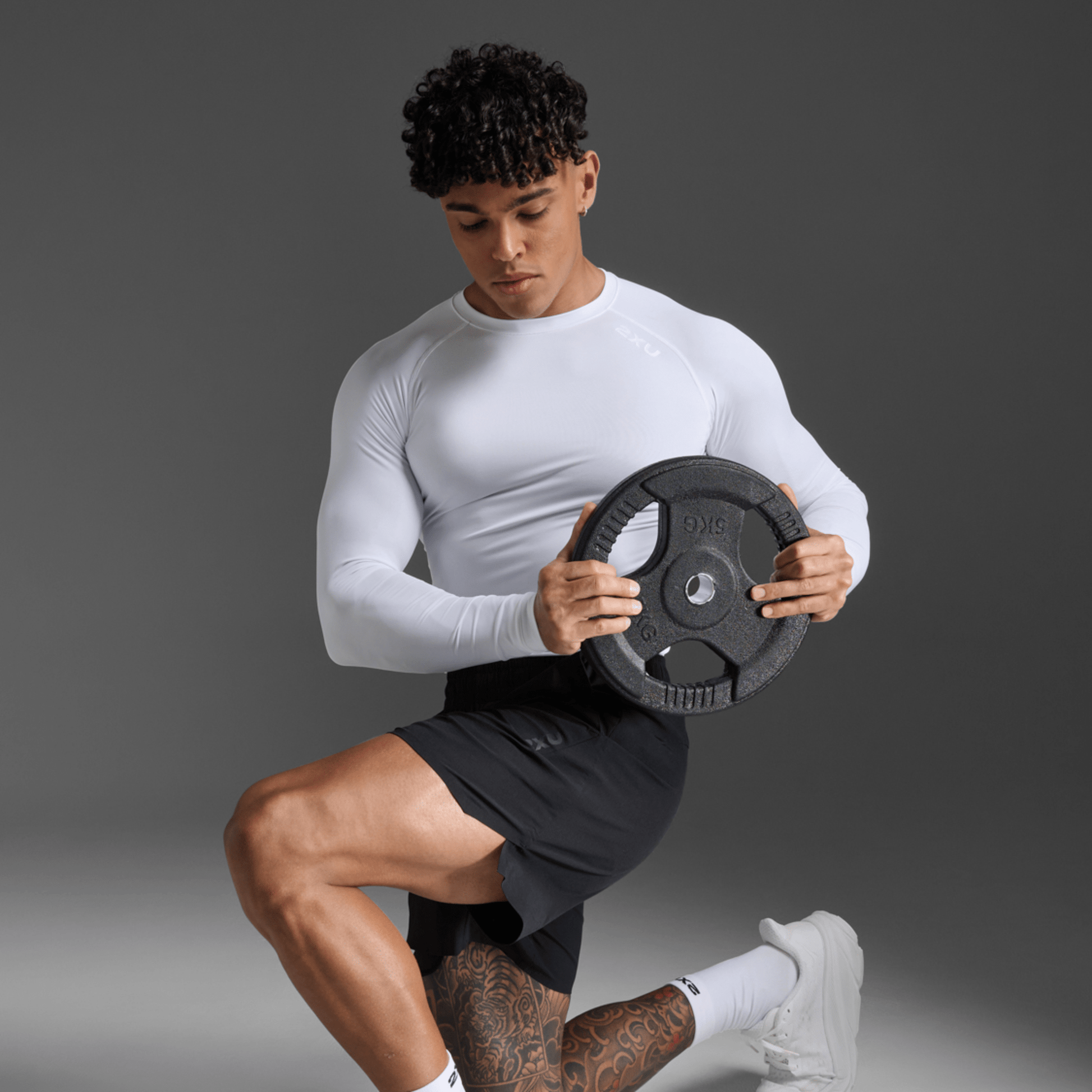 2XU South Africa - Men's Core Compression Long Sleeve - White / White