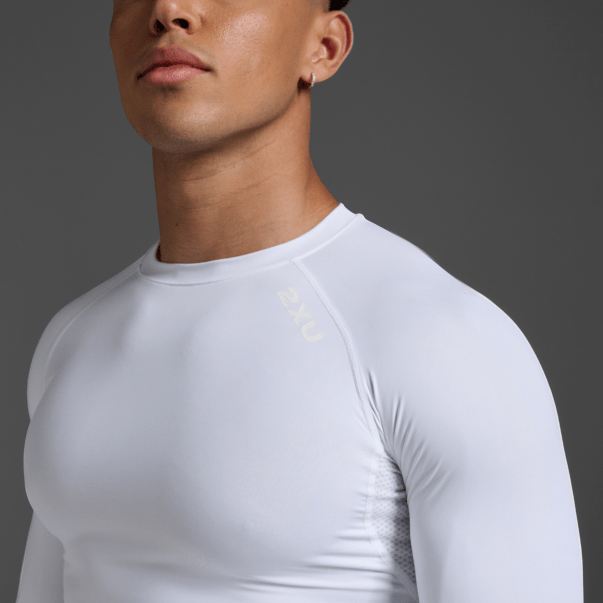 2XU South Africa - Men's Core Compression Long Sleeve - White / White