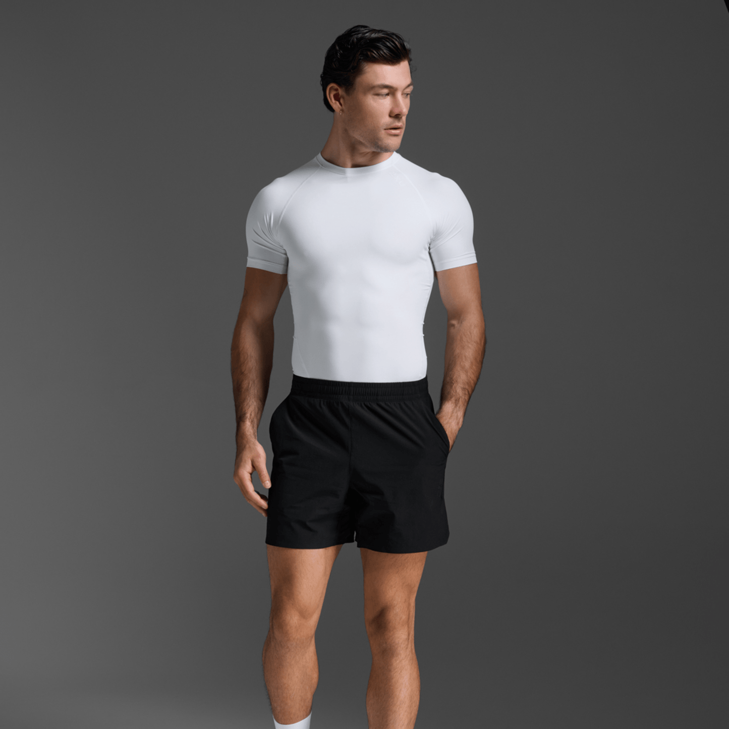 2XU South Africa - Men's Core Compression Short Sleeve - White/ White