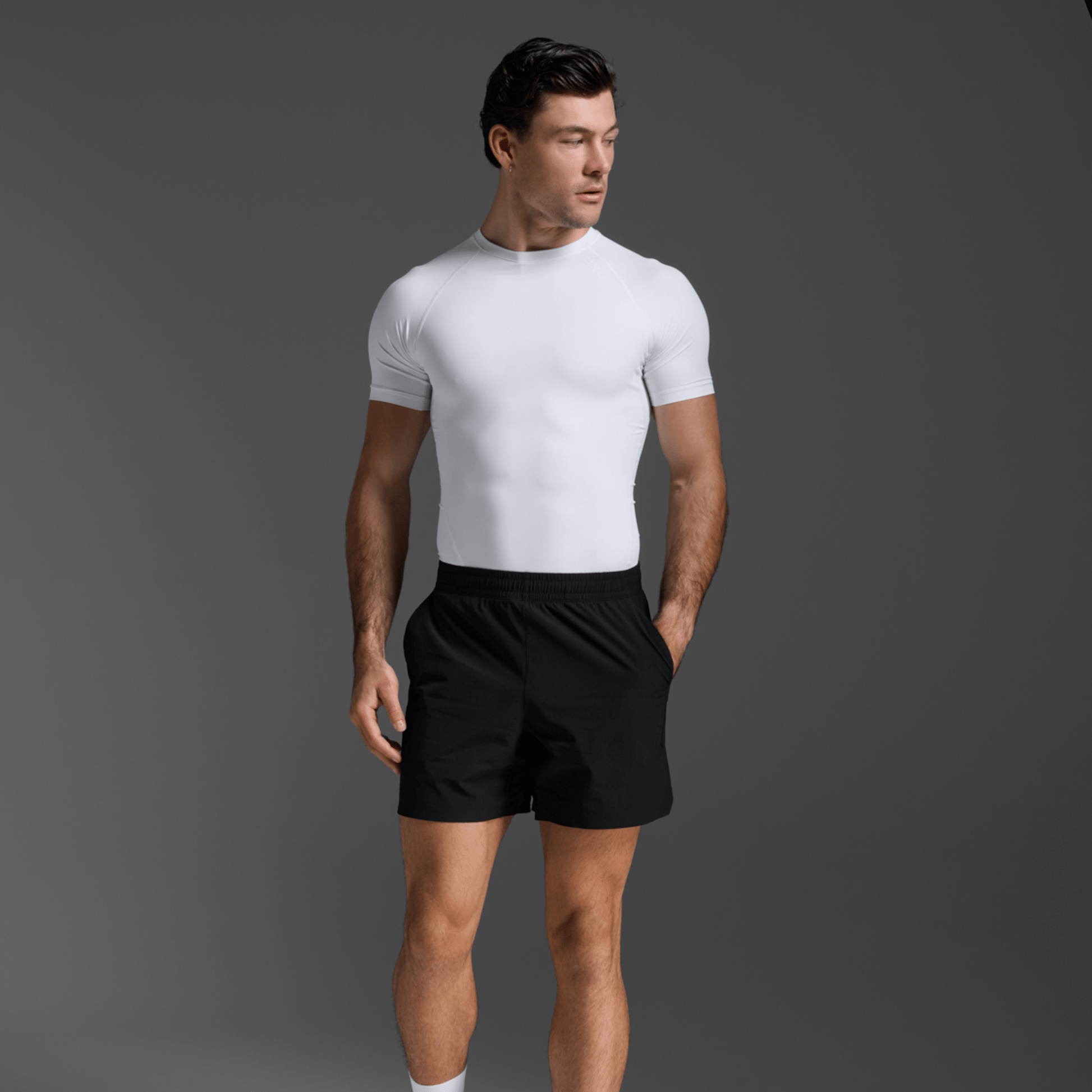 2XU South Africa - Men's Core Compression Short Sleeve - White/ White