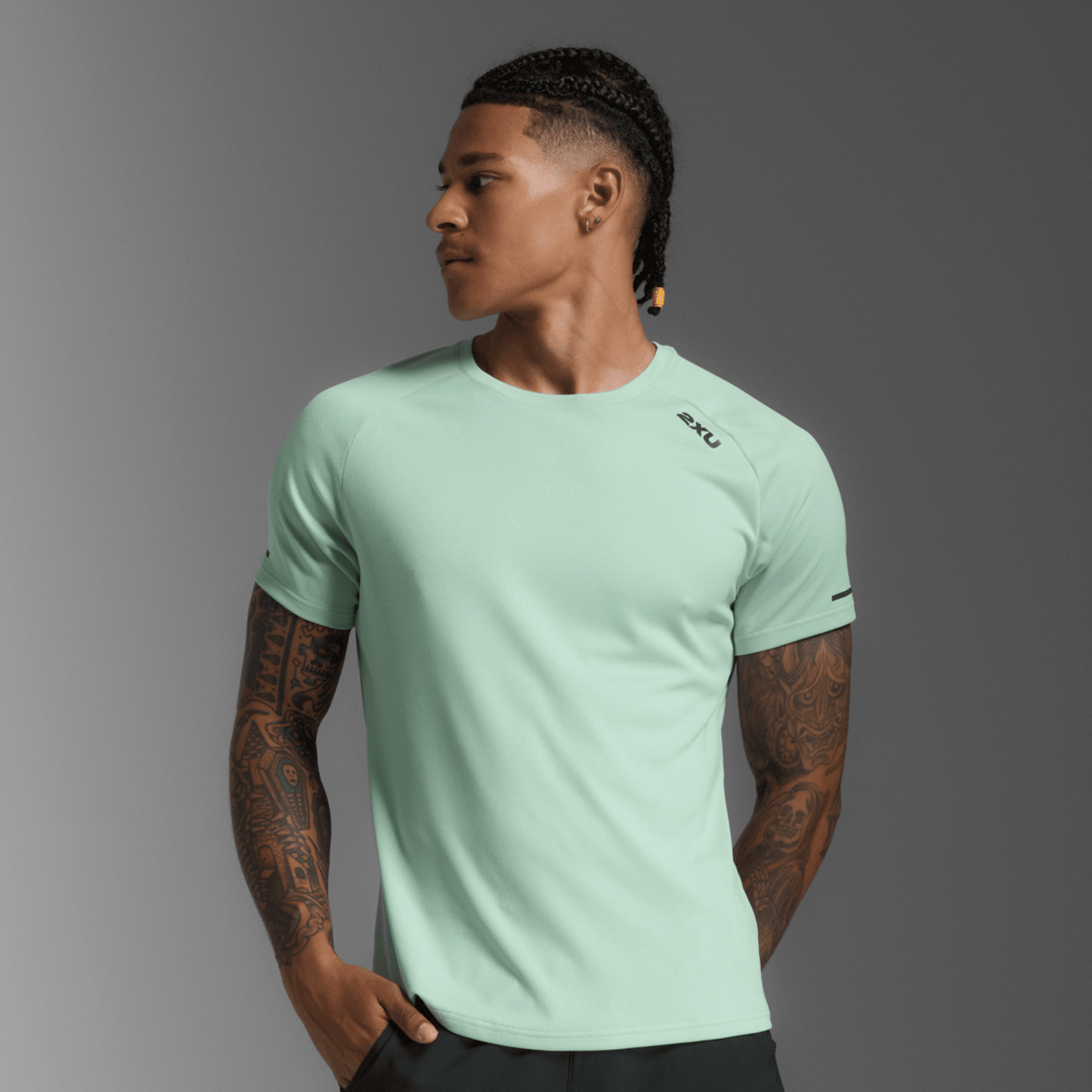 2XU South Africa - Men's Aero Tee - DGM/BRF