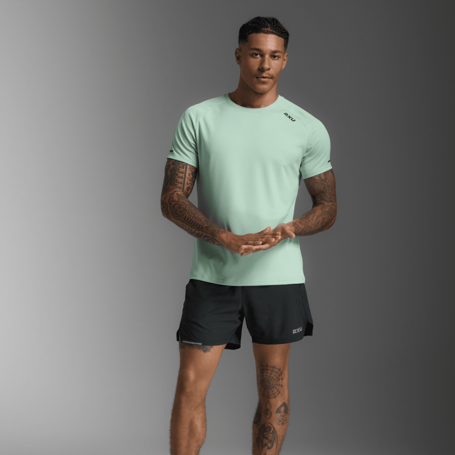 2XU South Africa - Men's Aero Tee - DGM/BRF