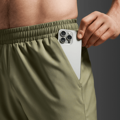 2XU South Africa - Men's Aero 5 Inch Shorts - Hunter/Black Reflective