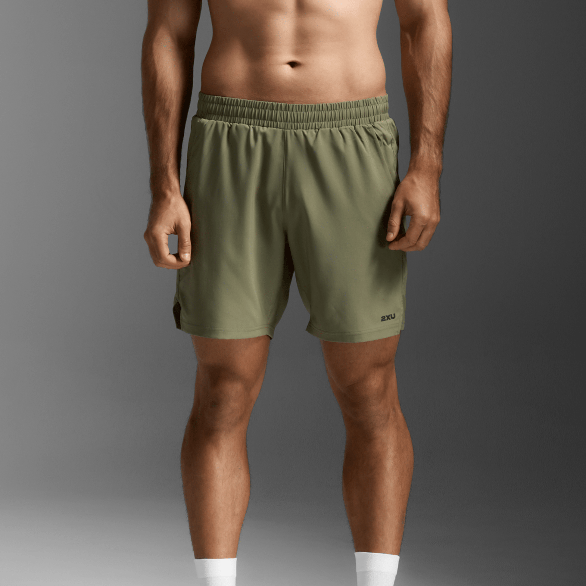 2XU South Africa - Men's Aero 7 Inch Shorts - Hunter/Black Reflective