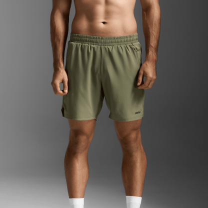 2XU South Africa - Men's Aero 7 Inch Shorts - Hunter/Black Reflective