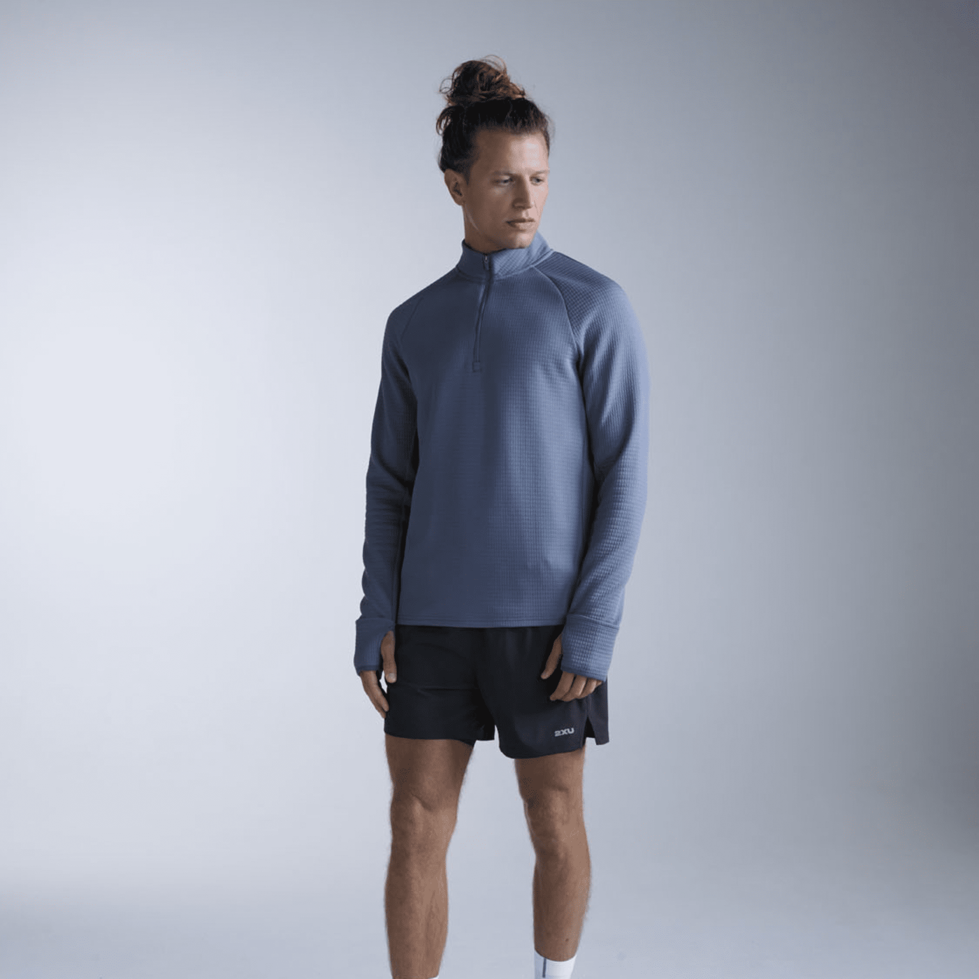 2XU South Africa - Men's Ignition Haptic 1/4 Zip - Indigo / Black Reflective