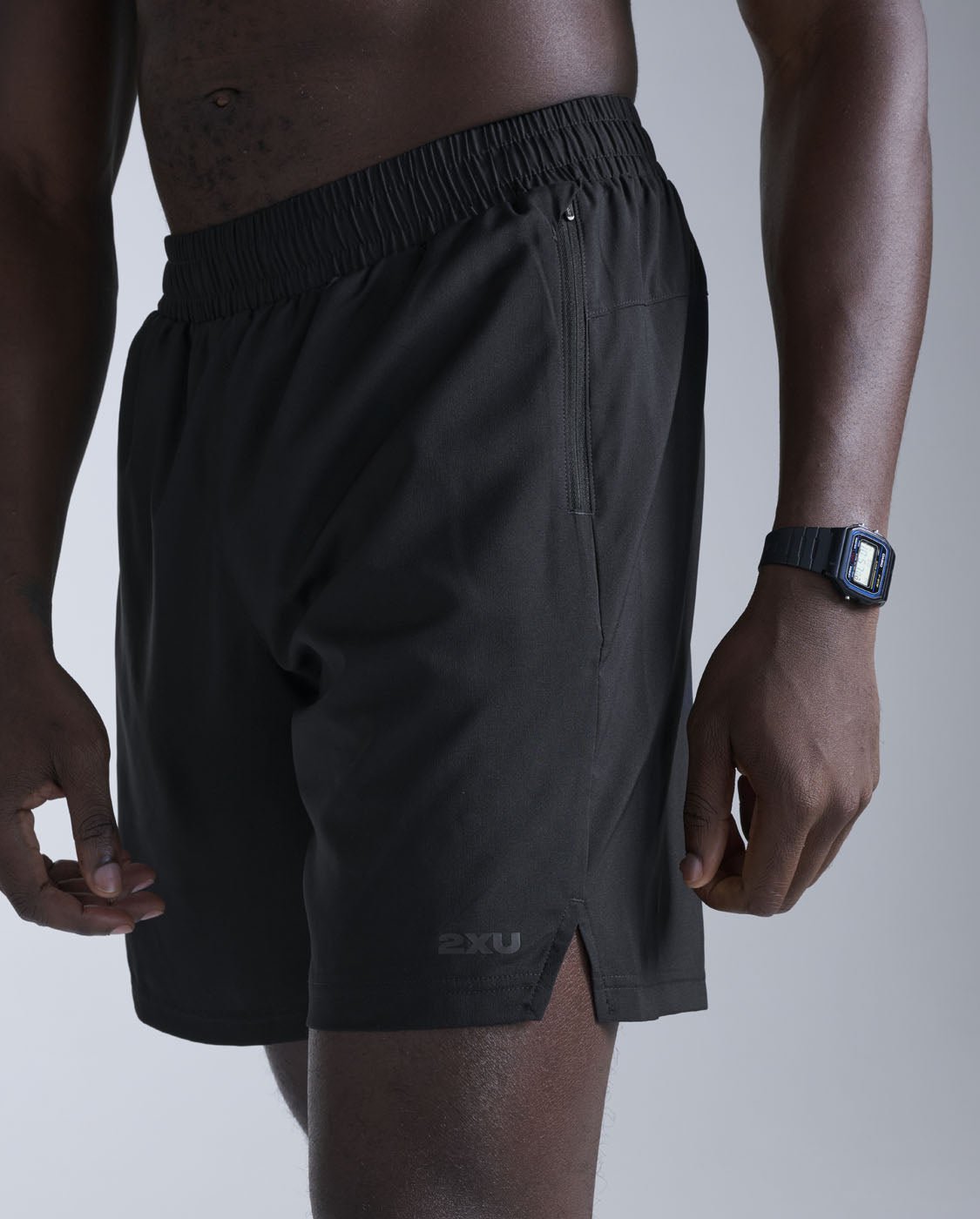 2XU South Africa - Men's Motion 7 Inch Unlined Shorts - Black / Black