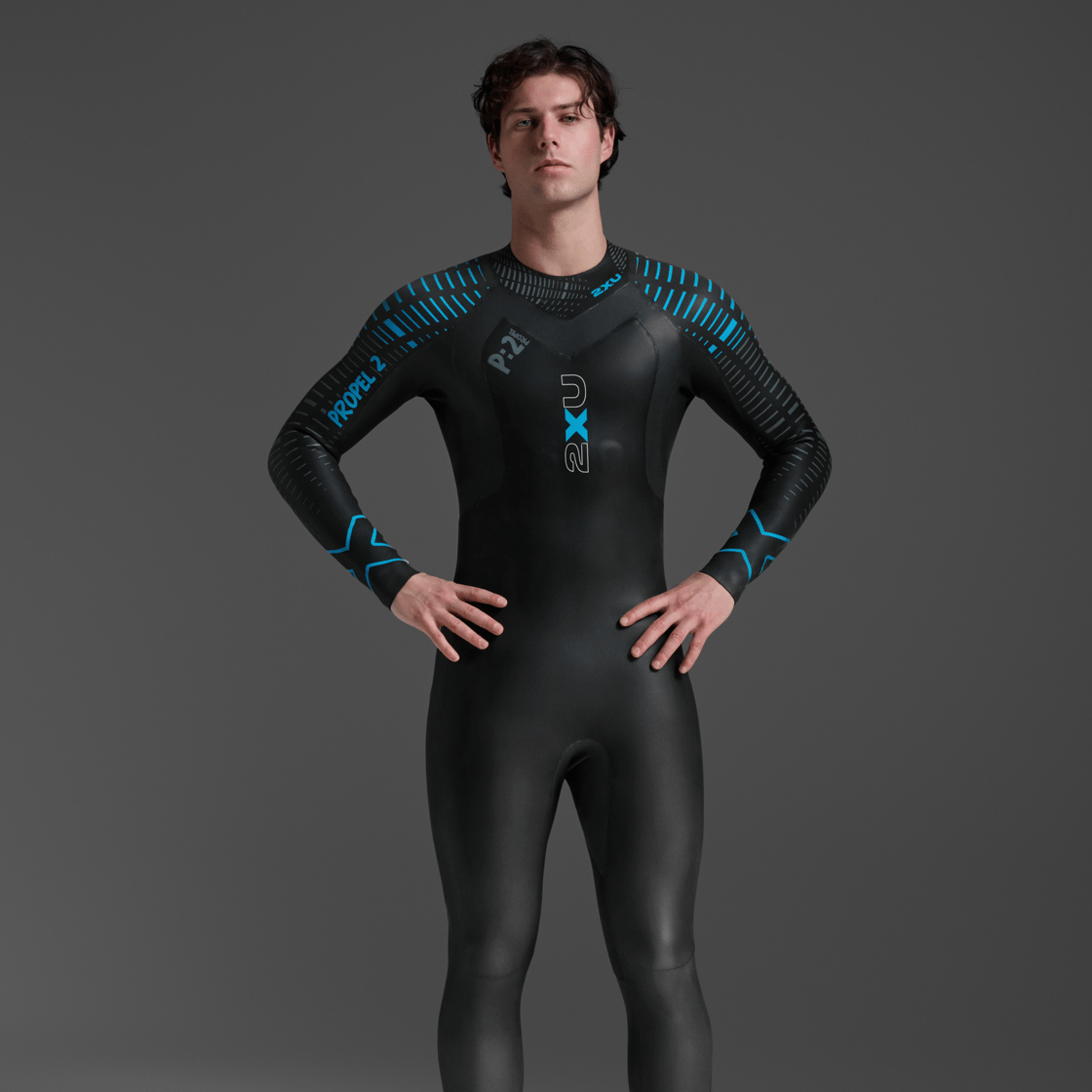 2XU South Africa - Men's Propel:2 Wetsuit - Black/Aloha
