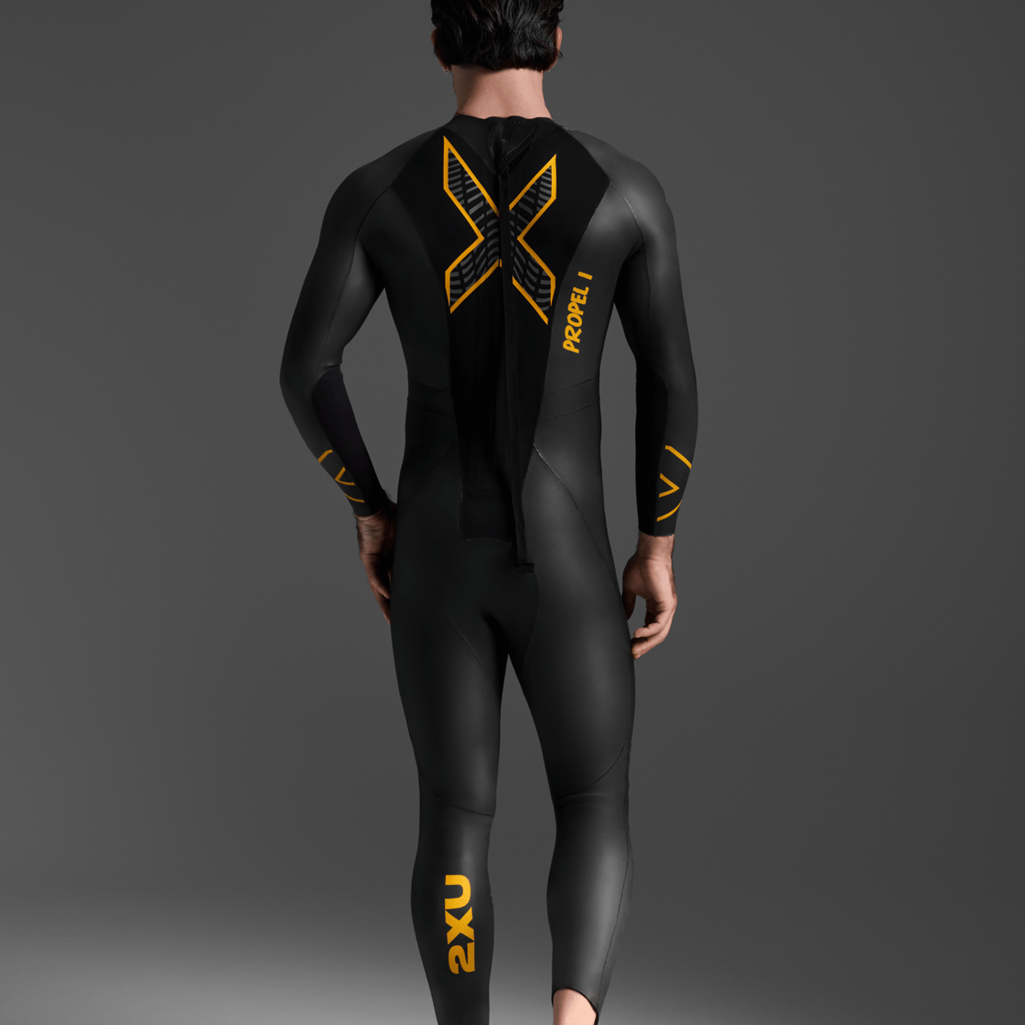 2XU South Africa - Men's Propel:1 Wetsuit - Black/Black Ambition