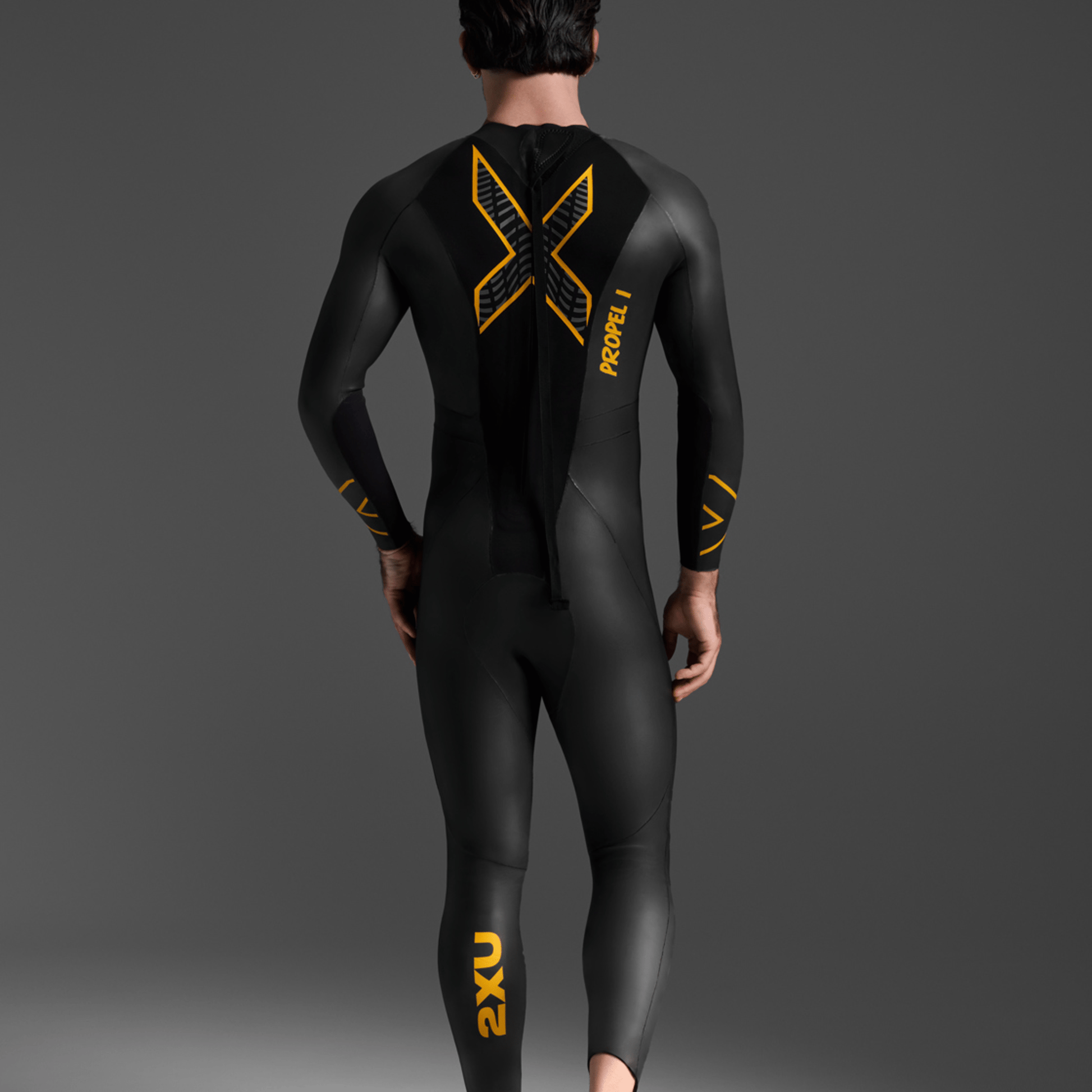 2XU South Africa - Men's Propel:1 Wetsuit - Black/Black Ambition