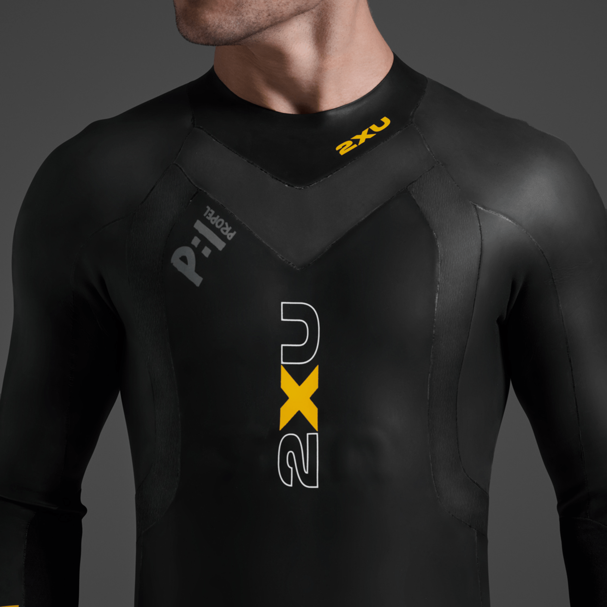 2XU South Africa - Men's Propel:1 Wetsuit - Black/Black Ambition