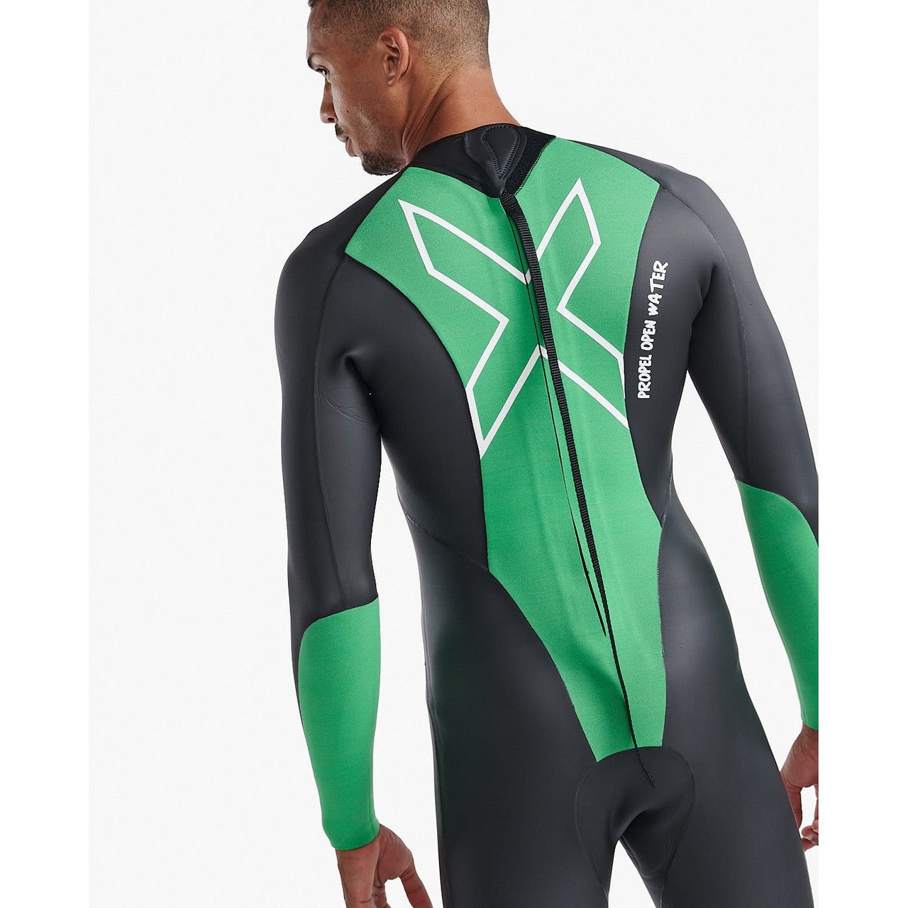 2XU South Africa - Men's Propel Open Water Wetsuit - Black/Bright Green