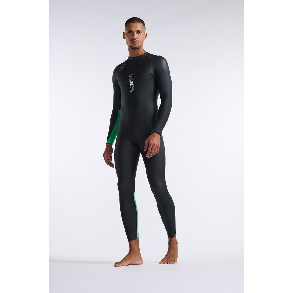 2XU South Africa - Men's Propel Open Water Wetsuit - Black/Bright Green