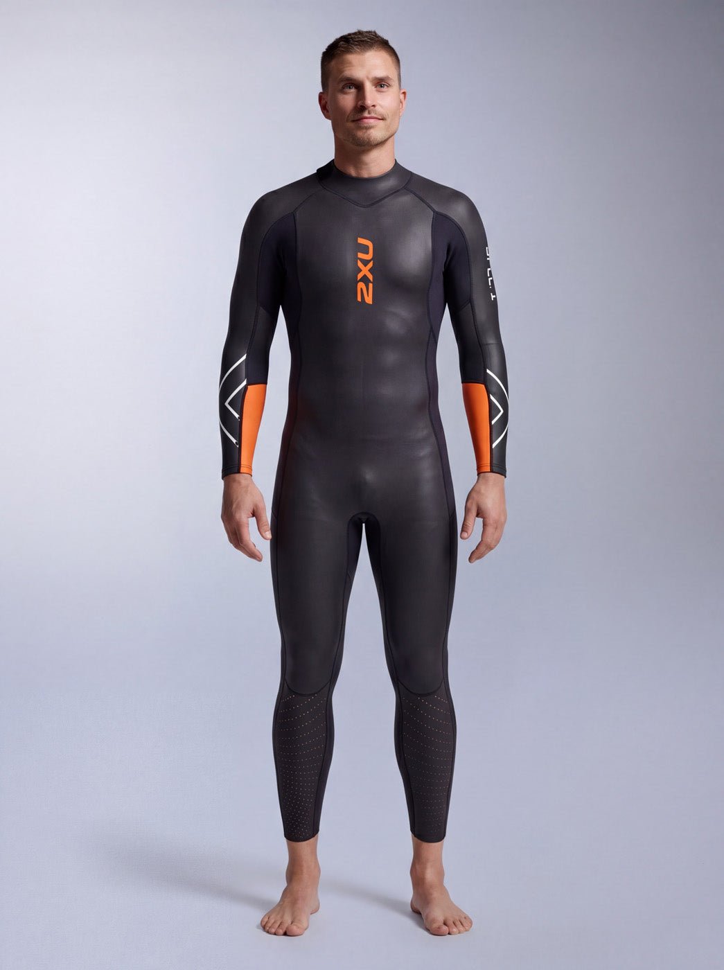 2XU South Africa - Men's Propel:1 Wetsuit - Black/Solar Orange