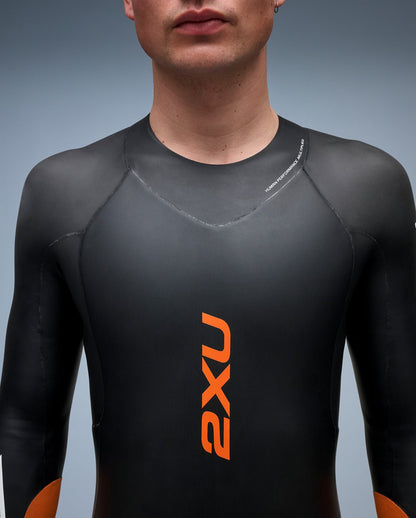 2XU South Africa - Men's Propel:1 Wetsuit - Black/Solar Orange