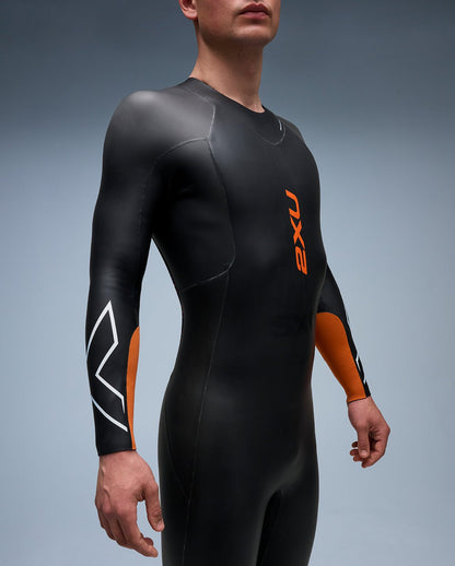 2XU South Africa - Men's Propel:1 Wetsuit - Black/Solar Orange