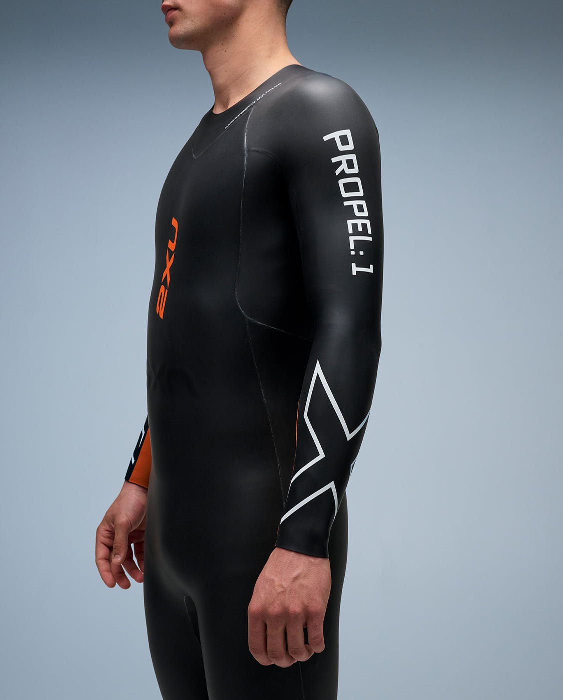 2XU South Africa - Men's Propel:1 Wetsuit - Black/Solar Orange