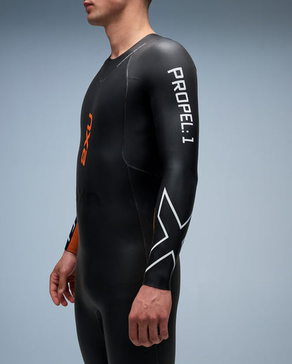2XU South Africa - Men's Propel:1 Wetsuit - Black/Solar Orange