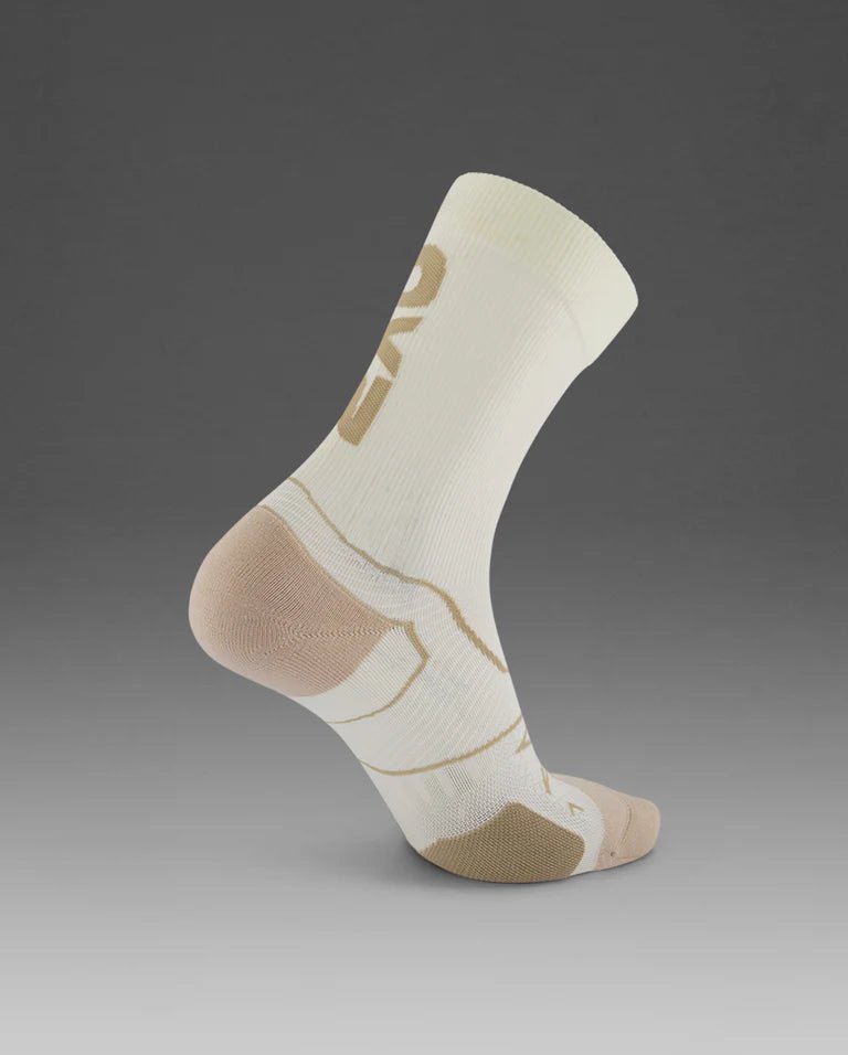 2XU South Africa - Vectr Cushion Crew Socks - Chalk/Mojave Desert