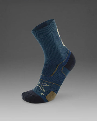 2XU South Africa - Vectr Cushion Crew Socks - Dark Sage/Black