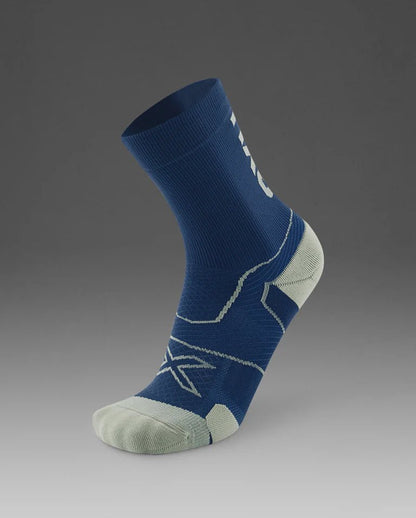 2XU South Africa - Vectr Cushion Crew Socks - Indigo/Dark Sage