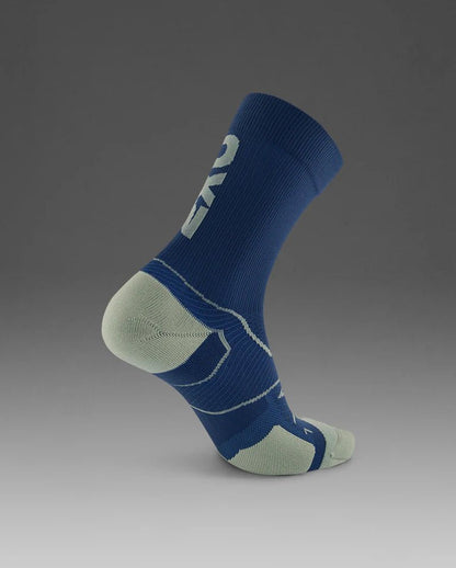 2XU South Africa - Vectr Cushion Crew Socks - Indigo/Dark Sage